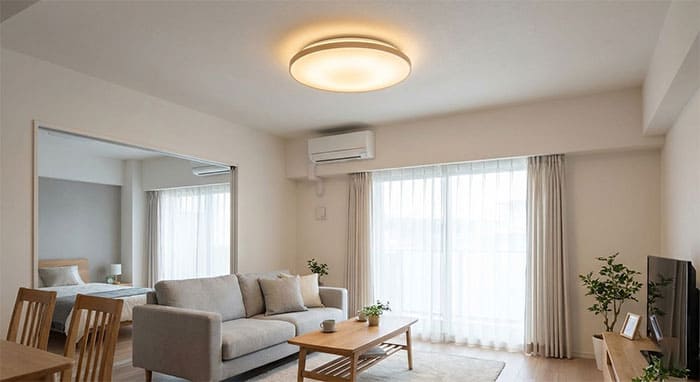 Thách thức khi thiết kế ánh sáng cho đèn ốp trần phòng khách chung cư trần thấp 2m6