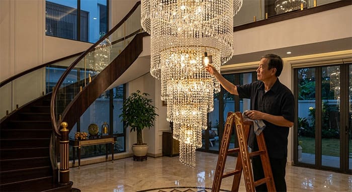 Thay thế bóng đèn cháy hỏng ngay lập tức để không làm đứt đoạn sinh khí phong thủy