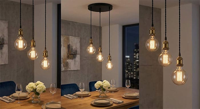 Tiêu chuẩn kỹ thuật về khoảng cách và cao độ khi treo đèn cụm 3 bóng