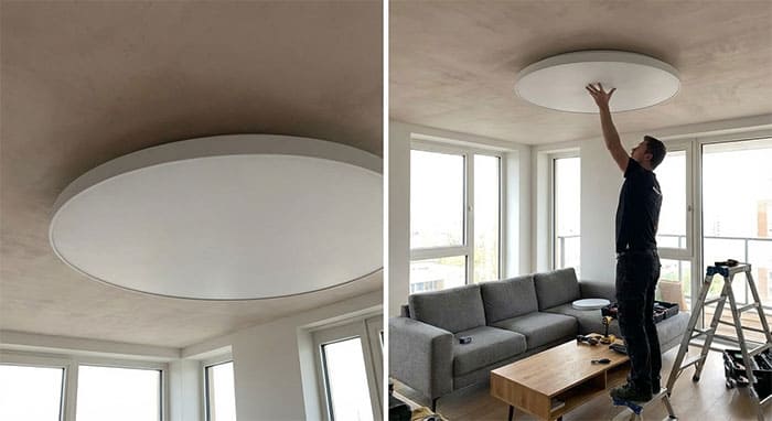 Trọng lượng đèn ốp trần mica cỡ lớn 1 mét rất nhẹ chỉ từ 2-5kg