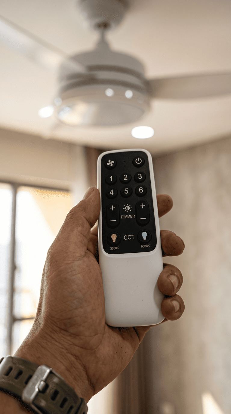 cách lắp quạt ốp trần đèn led