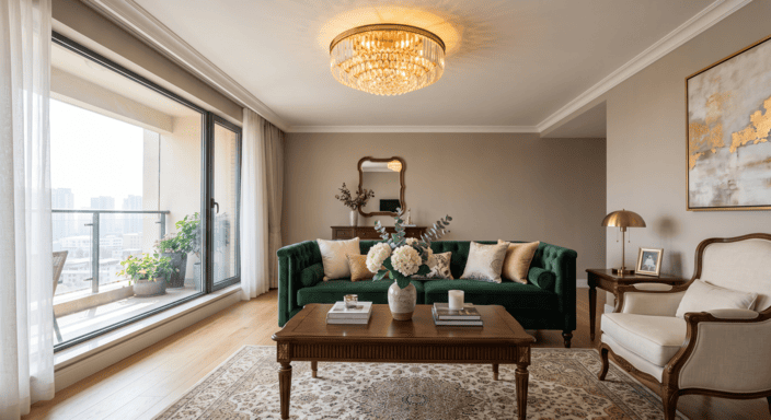 đèn đồng ốp trần