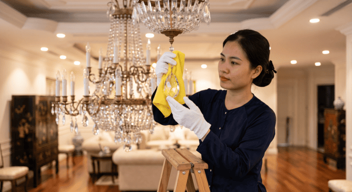 đèn chùm nến pha lê k9