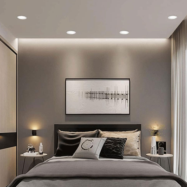 Đèn âm trần phòng ngủ Chọn đúng đèn LED và quy tắc lắp đặt