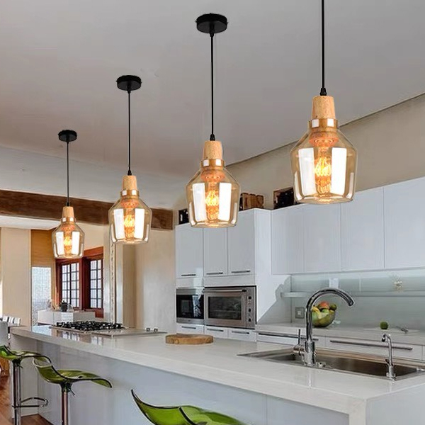 Đèn thả trần phòng bếp, lắp đặt hợp cách biến không gian nấu nướng thêm bừng sáng