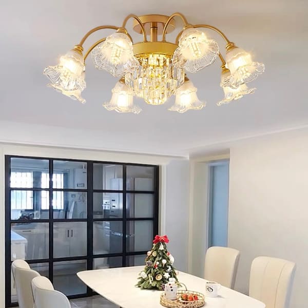 Đèn trần hiện đại trong thiết kế nội thất tối giản