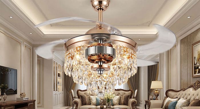 Động cơ DC lõi đồng nguyên chất giúp quạt trần đèn vận hành êm ái và chịu tải tốt