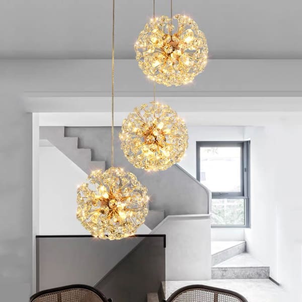 Lựa chọn đèn chùm led pha lê phòng khách cho nội thất hiện đại