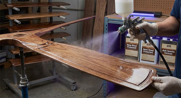 Quy trình sơn phủ Nano chống thấm và mối mọt cho cánh quạt trần gỗ